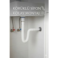 Primeaks Kaliteli Körüklü Lavabo Sifonu - Esnek ve Kolay Montaj