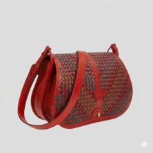 Gön Handmade 20054R Mata Renkli Deri Çanta