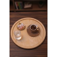 Ahşap Teslim Dekoratif Sunumluk Ahşap Büyük Boy Sunum Tabağı- Supla