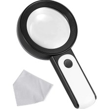Hobilinka -30X -12ışıklı Büyüteç Taşınabilir Çıft Katmanlı Optik Cam Okuma Büyüteç 2290-18