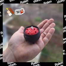 Ralen Cadı Kazanı Tasarımlı Clicker Anahtarlık – Basmalı Fidget Özellikli 3D Baskı Anahtarlık, Stres Giderici Mini Oyuncak