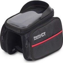 Feyza Design Bisiklet Üstü Heybe Çanta ve Telefonluklu Su Geçirmez Siyah