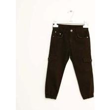 Nanica Erkek Çocuk Haki Gabardin Kargo Pantolon 6-16 Yaş