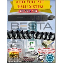 Sylar 2mp Ahd 1080P Gece Görüşlü 10 Kameralı Güvenlik Sistemi - 500GB HDD