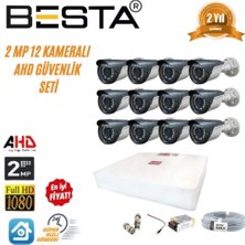 Sylar 2 Mp Ahd 1080P Gece Görüşlü 12 Kameralı Güvenlik Sistemi