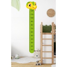 Sevimli Yılan Temalı Dekoratif Çocuk Boy Ölçer Sticker – Duvar Cetveli Takip Çizelgesi