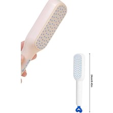 Hobilinka Kendi Kendini Temizleyen Otomatik Tuşlu Saç Tarağı Dolaşık Açıcı Masaj Fırçası Silikon F