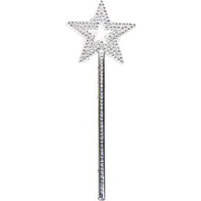 Hobilinka Yıldız Model Peri Asası Melek Asası Prenses Asası Metalize Gümüş Renk