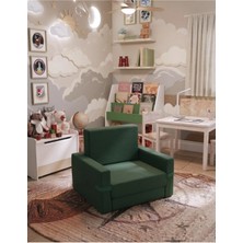 Lensa Home Çocuk Koltuğu Komple Sünger Katlanabilir Yataklı - Çocuk Minderi 0-4 Yaş Yeşil