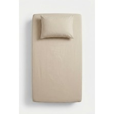 Kanz Bebek Lastikli Çarşaf Seti Ranforce %100 Pamuk 70X140+20 cm - Bej