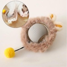 Feyza Design Renkli Hareketli Tüylü Kedi Oyuncağı Şarjlı Akıllı Top