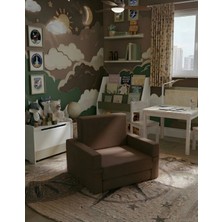 Lensa Home Çocuk Koltuğu Komple Sünger Katlanabilir Yataklı - Çocuk Minderi 0-4 Yaş Kahverengi
