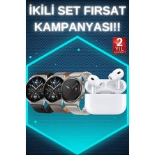 Hobilinka Aynalı Bluetooth Kulaklık Yeni Nesil Akıllı Saat Titreşimli Nabız Ölçer Spor Modları