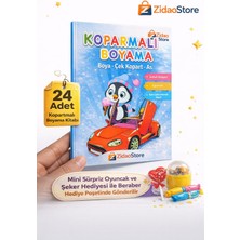 Emrah Gültekin 1 Adet Kopartmalı Boyama Kitabı 24 Sayfalı Çocuklar Için Boya Çek Kopart Eğitici Etkinlik Seti + Hediyeli