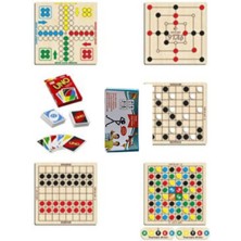 Feyza Design Ahşap Eğitici Oyun Seti 9 Taş Dama Reversi ve Kartlar