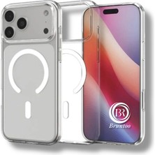 Bruntoo BR Iphone 17 Pro Uyumlu Magsafe Şeffaf (Pc Sert) Melzeme Sararmaz Kılıf Darbeye Çiziklere Dayanıklı