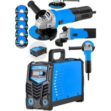 Moonshop Pro Alman 200 Amper Profesyonel Dijital Göstergeli Invertör Kaynak Makinesi + Avuç Taşlama