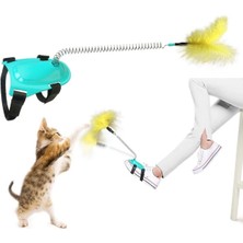 Feyza Design Tüylü Kedi Ayak Oltası - Renkli ve Eğlenceli Oyuncak