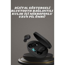 Hobilinka Kulaklık Dijital Göstergeli Bluetooth Bağlantılı Kablosuz Kulak Içi Mikrofonlu Dokunmatik Kon