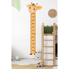Zürafa Temalı Dekoratif Çocuk Boy Ölçer Sticker – Duvar Cetveli Takip Çizelgesi