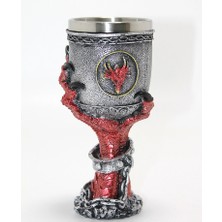 Moresun Buğz Ejderha Pençesi Tasarımlı 3D Kabartmalı Paslanmaz Çelik Kadeh Bardak