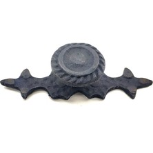 Hobilinka Antika Tarz Dekoratif Pirinç Çizgili Düğme - 25X80 Mm, Oksit