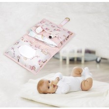Hobilinka Baby Kullanımı Kolay Desenli Alt Bakım Çantası (Pembe)