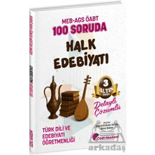 Özdil Akademi Yayınları Öabt Meb-Ags Türk Dili ve Edebiyatı Öğretmenliği 100 Soruda Halk Edebiyatı Çözümlü Altın Seri - 3