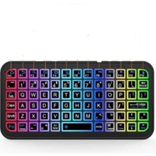 Hobilinka Mini Klavye Smarttv Işıklı Bluetooth Kablosuz Televizyon Ps3 Dizüstü Tabletler ve Telefonlar I