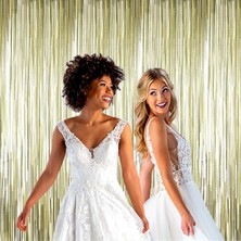 Moresun Buğz Mat Altın Püsküllü Kapı Perdesi