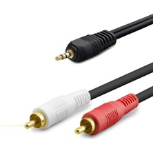 Hobilinka 3.5 mm To 2rca Kablo 2lıne Gold 5m Siyah HDX1060