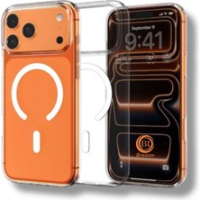 Bruntoo BR Iphone 17 Pro Max Uyumlu Magsafe Şeffaf (Pc Sert) Melzeme Sararmaz Kılıf Darbeye Çiziklere Dayanıklı