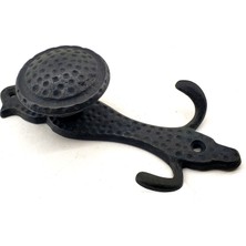 Hobilinka Antika Tarz Dekoratif Pirinç Portmanto Askı - 150X72 Mm, Oksit