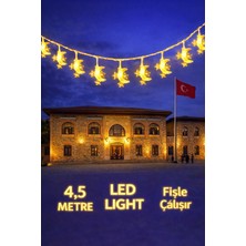 Pairla 4,5 Metre 3 Yıldız 1 Ay Led, 23 Nisan Süsleri 23 Nisan Okul Anaokulu Süslemeleri