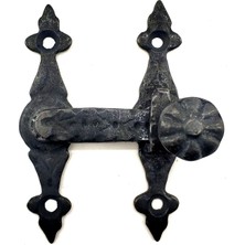 Hobilinka Antika Tarz Dekoratif Pirinç Kapı, Pencere Mandalı - 82X65 Mm, Oksit