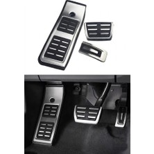 Oto Aksesuarcım Audi A4 B9 A5 F5 2016-2023 Uyumlu Geçme Otomatik Pedal Seti 3 Parça Siyah Krom