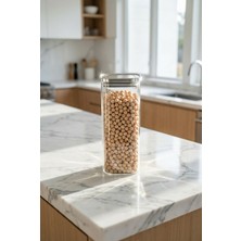 Acar Arlina Paslanmaz Çelik Kapaklı Cam Kavanoz - 25 cm