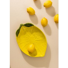 The Mia Oval Sunum Tabağı Sarı 39 cm