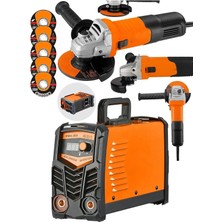 Moonshop Pro Alman 200 Amper Profesyonel Dijital Göstergeli Invertör Kaynak Makinesi + Avuç Taşlama Hediyeli