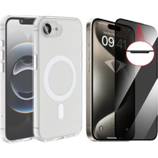 Vendas iPhone 17E Kılıf M-Safe Şarj Özellikli Kamera Korumalı Zore Kripto Kapak + Hayalet Ekran Koruyucu