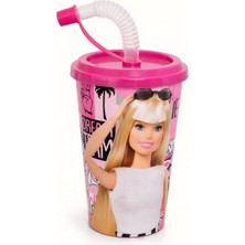 Formzen Tuffex Lisanslı Pp Kapaklı Pipetli Bardak Asortili (Barbie)