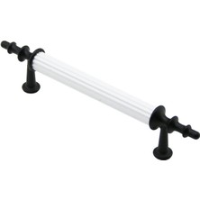 Hobilinka 10 Adet Beyaz - Siyah Boru Kulp 9.6cm (4887)
