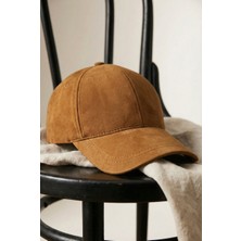 Verahed Kadın Erkek Süet Şapka Ayarlanabilir Unisex Baseball Cap Taba