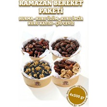 ÇITLAT ÇEREZ SHOP Diyet Kuruyemiş Paketi 2 kg (4x500 gr) - Hurma, Kuru Üzüm, İncir, Gün Kurusu Kayısı, Çiğ Ceviz
