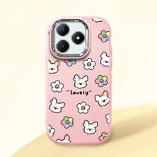 Ucuc Realme C63 4G/C61 Uyumlu Darbe Emici Kamera Korumalı Pembe Silikon Kılıf