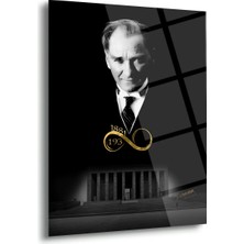 Shiny Art Atatürk Anıtkabir ve Sonsuzluk Sembolü Cam Tablo – ATA188