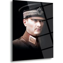 Shiny Art Atatürk Genç Asker Portre Cam Tablo – ATA134