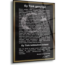 Shiny Art Atatürk Gençliğe Hitabe Cam Tablo – ATA233