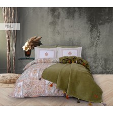 İyi Geceler İstanbul Iyi Geceler Istanbul Çift Kişilik Battaniyeli Nevresim Takımı Sahara Yeşil