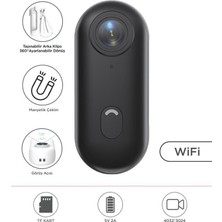 Hobilinka Aksiyon Kamerası 1080 P Manyetik Giyilebilir Geniş Açılı Klips Tasarımlı Kamera CMR34 Siyah